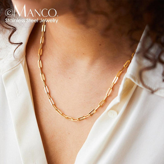 Collier chaîne de maillons trombone