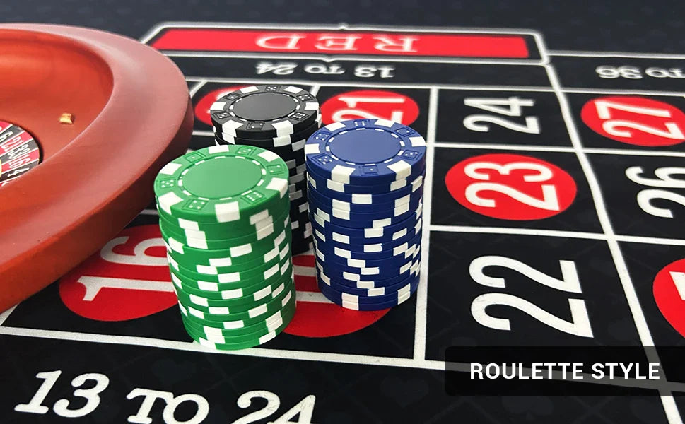 Roulette et Blackjack double face, table en feutre, disposition des virus et du gril, 120x58 cm