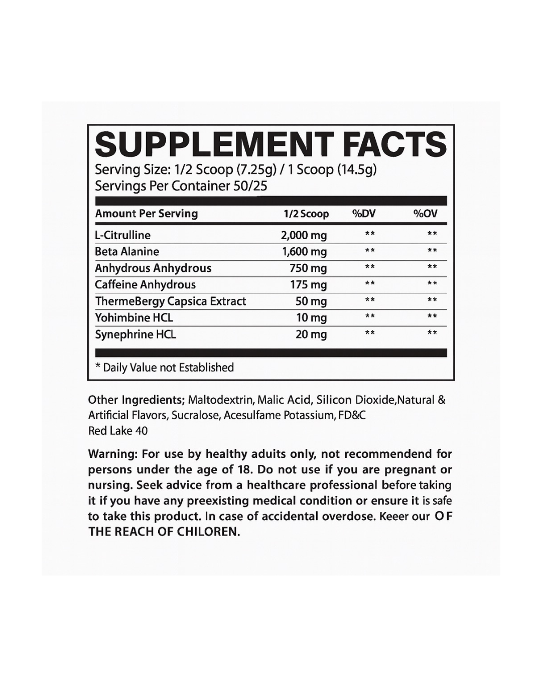 Anatomy Labs Pre-Workout