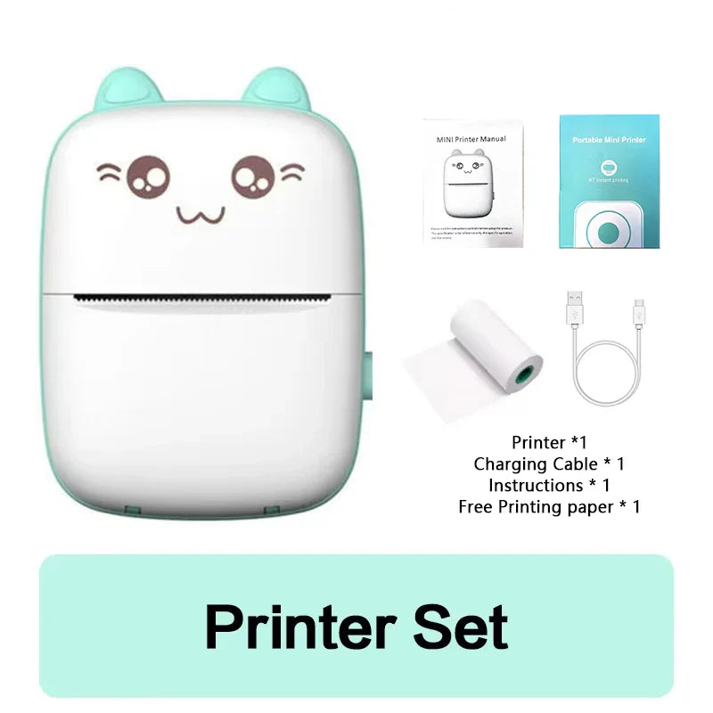 Portable Mini Thermal Printer Photo Printer Business/Home No Ink Required To Print Small Ticket/Labels/Picture Imprimante 203PDI