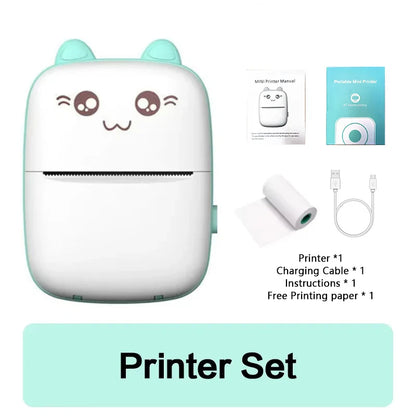 Portable Mini Thermal Printer Photo Printer Business/Home No Ink Required To Print Small Ticket/Labels/Picture Imprimante 203PDI