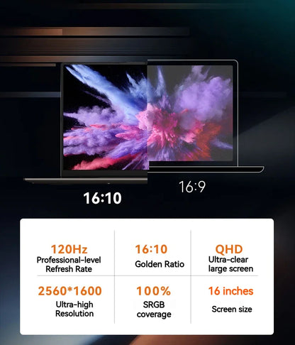 FIREBAT U6B 16 Inch AMD Radeon 780M  Ryzen7 8745HS DDR5 120Hz 2.5K Wifi6 BT5.1 16GB 512GB Gaming Gamer Bussiness Notebook Laptop