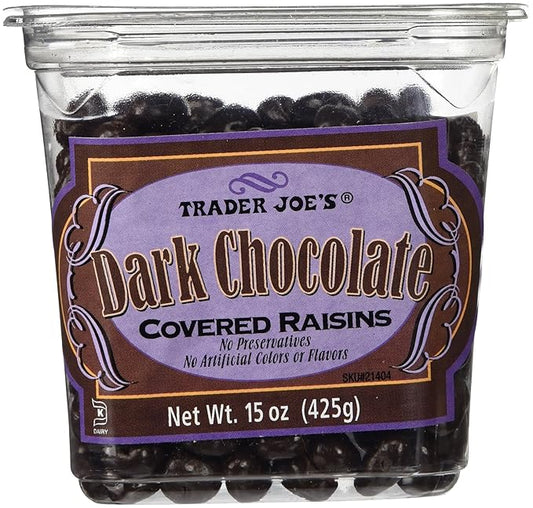 Raisins secs enrobés de chocolat noir Trader Joe's, 425 g