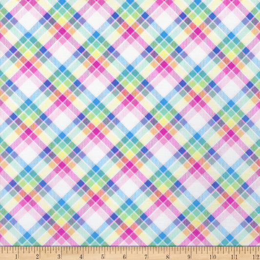 Bunny Tails by Robert Giordano - White Plaid