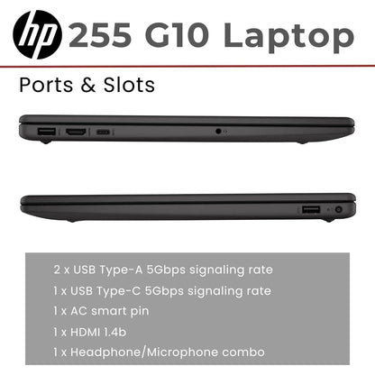 HP 255 G10 15.6" FHD Business Laptop,AMD Ryzen 7-7730U,64GB RAM,4TB SSD,Wi-Fi 6,HDMI,Windows 11 Pro
