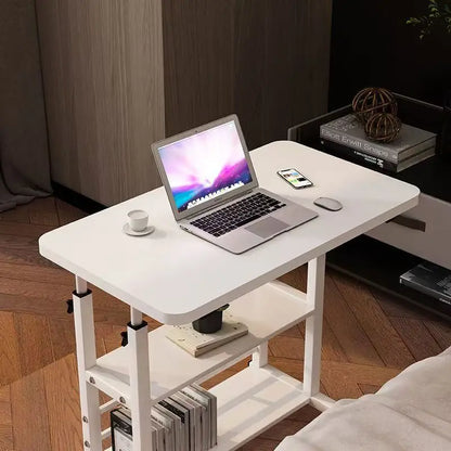 Table de chevet mobile à roulettes multifonctionnelle, Table élévatrice mobile pour chambre à coucher, maison, dortoir d'étudiants, Table d'appoint de bureau