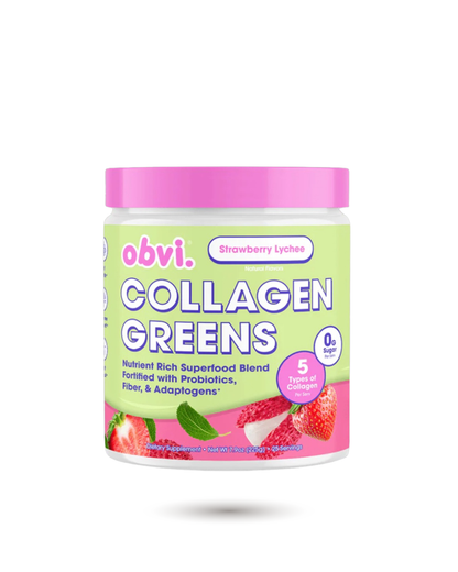 Obvi. Collagen Greens - Strawberry Lychee