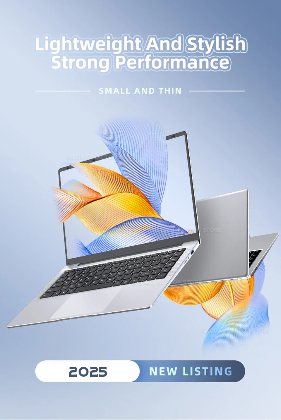 Erilles Laptop Computer Windows 11 Pro Intel Atom A3950 2025 Notebook PC 12GB RAM 512GB 1TB 2TB SSD 1080P Office Study Computer