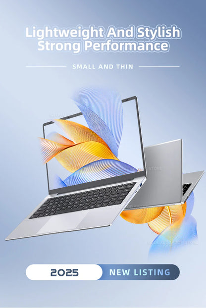 Ultra Slim Windows 11 Laptop Computer 14.1" 12GB RAM 512GB 1TB SSD Intel N4000 Notebook Gamer 1920*1080 Office Study Computer PC