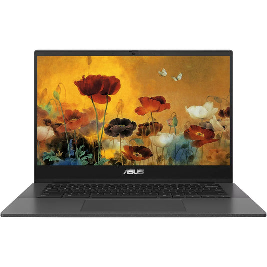 ASUS Chromebook 14" Business Laptop,MediaTek Kompanio 520,4GB RAM,320GB Storage(64GB eMMC+256GB SD Card),Gray,Chrome OS