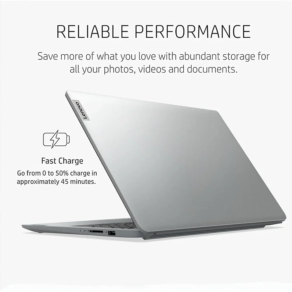 Ordinateur portable professionnel Lenovo Ideapad 1i 15,6", Intel Celeron N4500, jusqu'à 20 Go de RAM, 128 Go eMMC+1 To SSD PCIe, Wi-Fi 6, Office 365 pendant 1 an