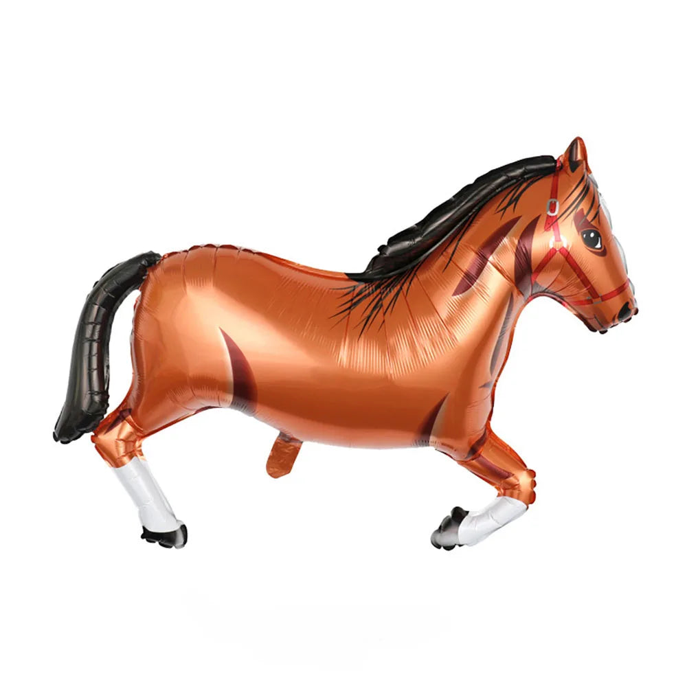 7 Pieces Western Cowboy Horse Aluminum Balloon Set with Simulated Cowboy Hat, Horse and Boots for Birthday Party Decoration.