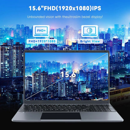 Ordinateur portable 15,6 pouces Windows 11 - 16 Go de RAM, 512 Go de SSD, processeurs Intel Celeron N5095 quadricœur, écran IPS Full HD 1080P