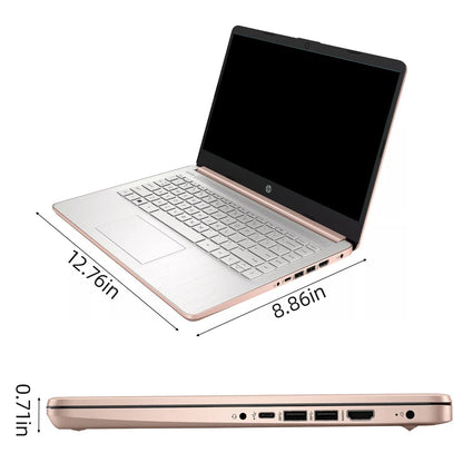 HP 14" Business Laptop,Intel Celeron N4120,16GB RAM,384GB Storage(128GB eMMC+256GB SD Card),1 Year Office 365