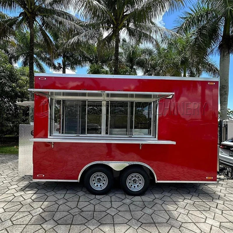 Remorque de restauration rapide mobile, cuisine américaine standard Allbetter, camion de nourriture pour glaces, pizzas, tacos, remorque de concession alimentaire à vendre.