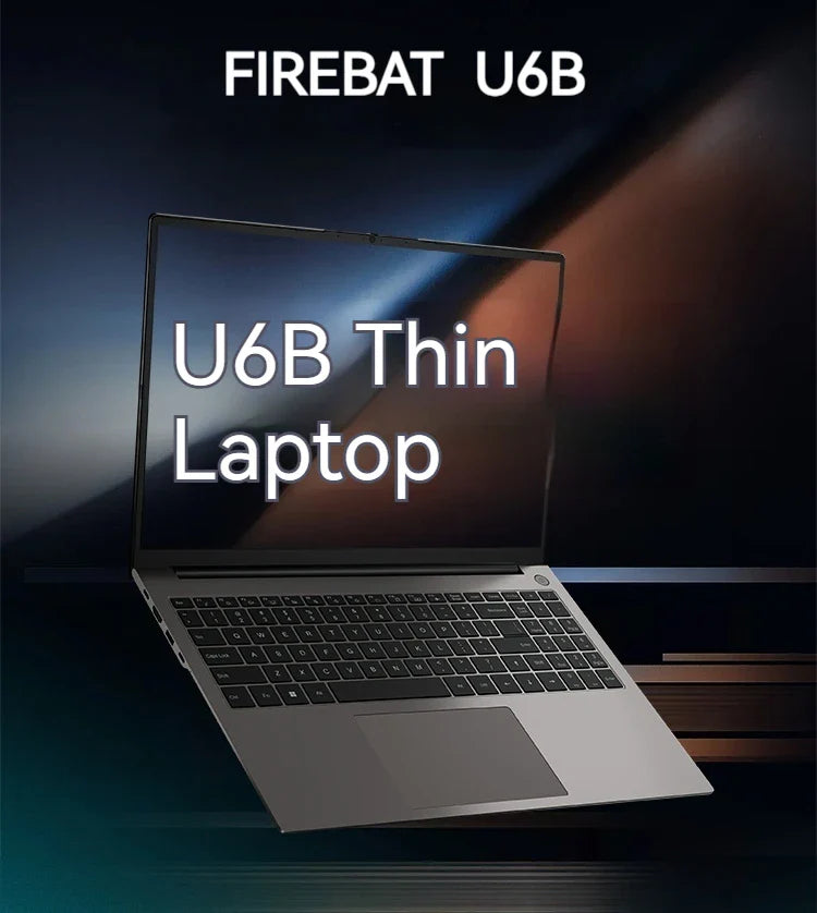 FIREBAT U6B 16 Inch AMD Radeon 780M  Ryzen7 8745HS DDR5 120Hz 2.5K Wifi6 BT5.1 16GB 512GB Gaming Gamer Bussiness Notebook Laptop