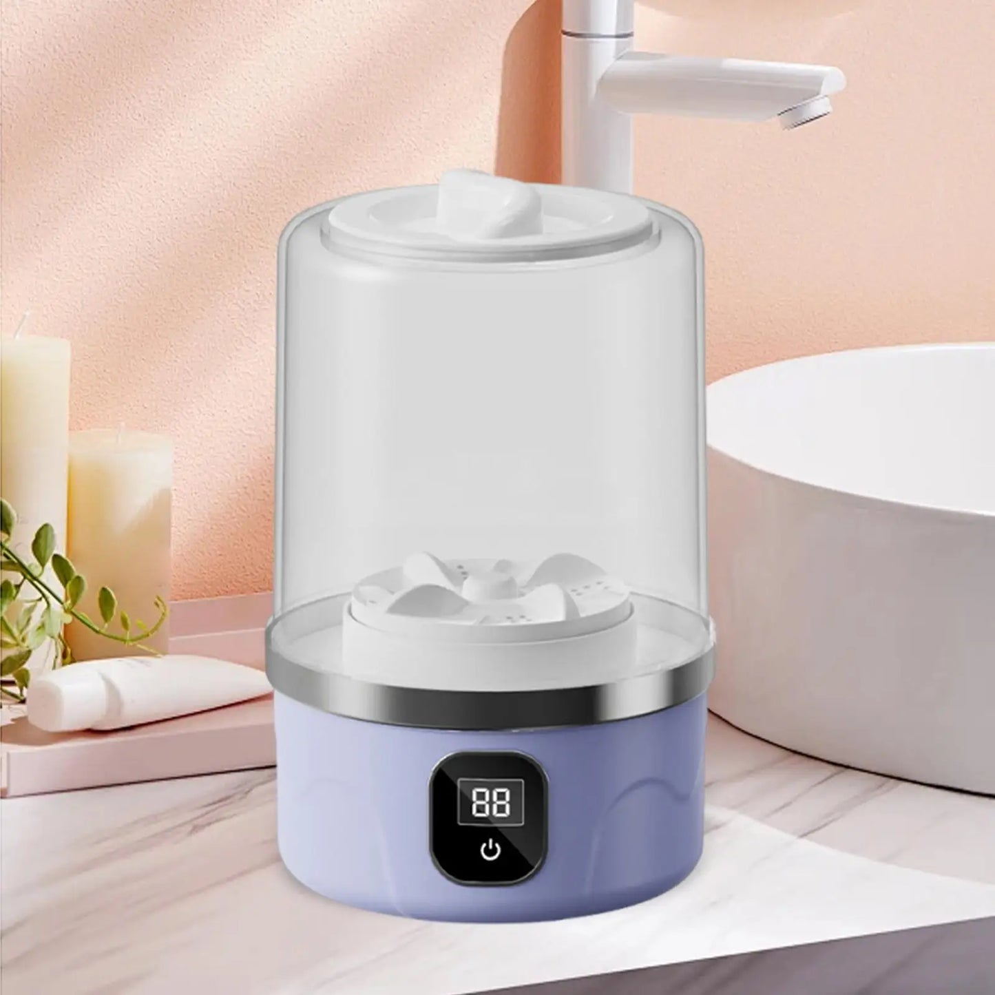 Mini Washing Machine for Home Baby Clothes Dorm Compact Portable Underwear Washer Energy-Efficient Baby Laundry Machine