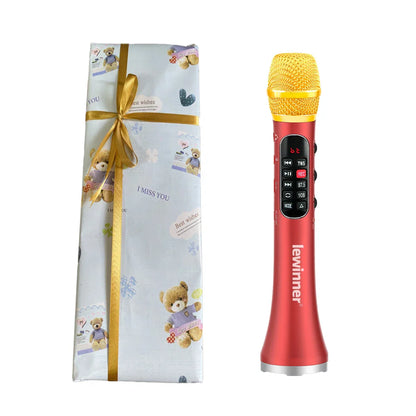 Lewinner L-1098 karaoke Microphone 30W Professional Wireless Bluetooth Mic Handheld Portable Speaker support mobile phone live