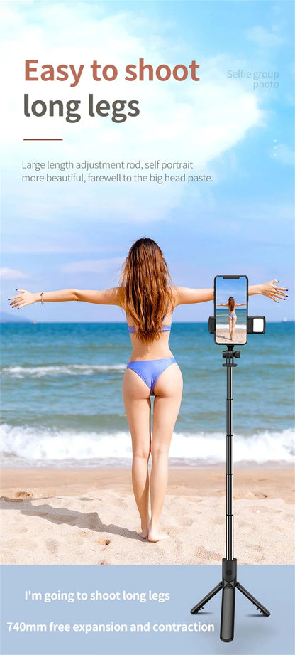 Anneau lumineux LED sans fil pour selfie, support de téléphone, trépied, lumière de remplissage, lampe à intensité variable, photographie, vidéo, trépied, streaming