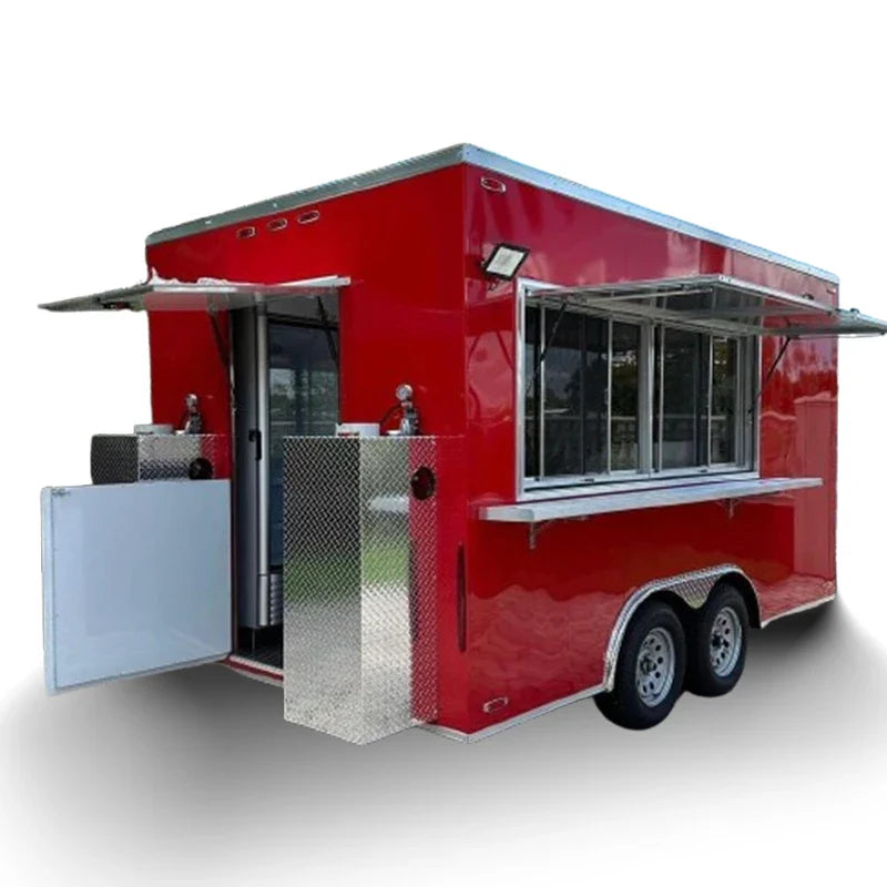 Remorque de restauration rapide mobile, cuisine américaine standard Allbetter, camion de nourriture pour glaces, pizzas, tacos, remorque de concession alimentaire à vendre.