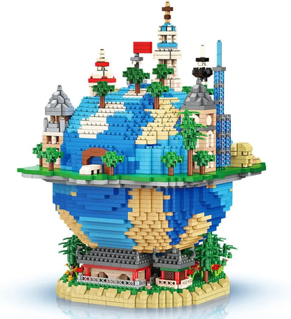 Ensemble de micro blocs de construction Architecture Global Village (6000 pièces), modèle d'architecture cadeau pour adultes et enfants