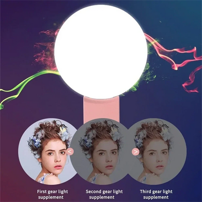 Mini Selfie anneau lumineux Portable lampe à LED USB charge photographie pince anneau lumineux universel téléphone Portable vidéo en direct lampe de beauté