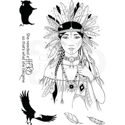 Spirit Warrior A5 Clear Stamp Set