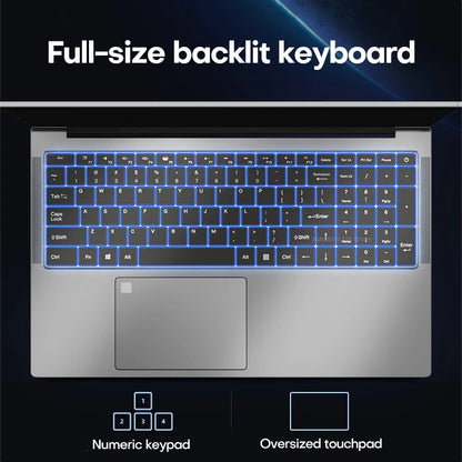 17.3" Gaming Laptop Computer PC Windows 11 Pro Intel Celeron N5095 Laptops Discrete Graphics 16GB DDR4 1TB SSD Notebook PC Gamer