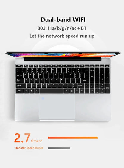 2025 New 15.6 inch Laptops Notebook Windows 11 Pro 1920*1080P Notebook Intel Core i7 8500Y 16GB RAM 1TB SSD Office Study Laptops