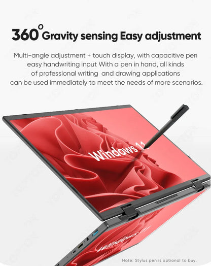 L15 Double -Screen Laptop 104’’ FHD IPS Screen High -Speed 12th Gen Alder Lake N95 CPU(up to 3.4GHz) Max 32GB DDR4 RAM 2TB SSD