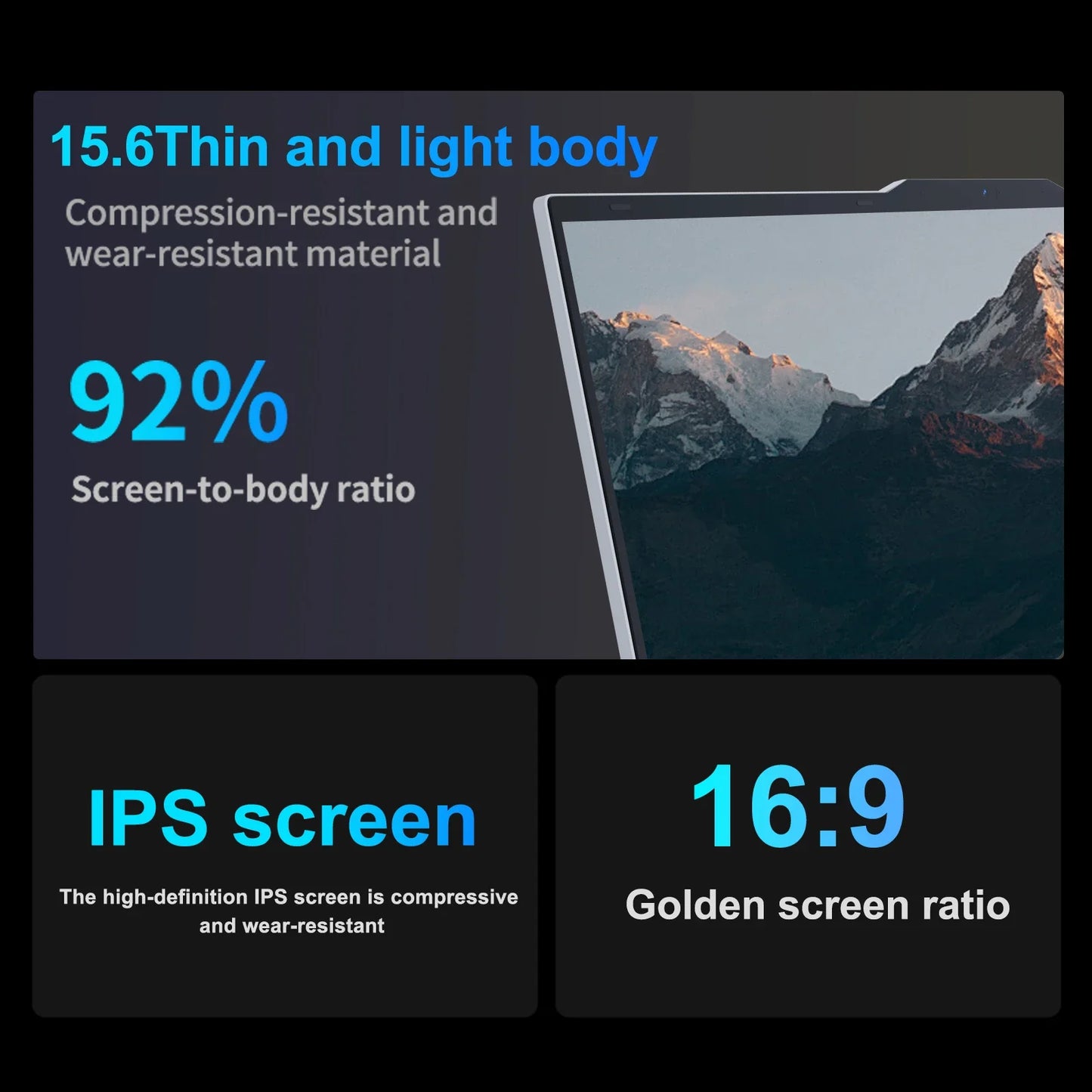 Erilles 15.6 "Intel Core i3 6100U Laptop Computer Windows 11 16GB RAM 512GB 1TB SSD Portable Notebook PC Office Study Laptops