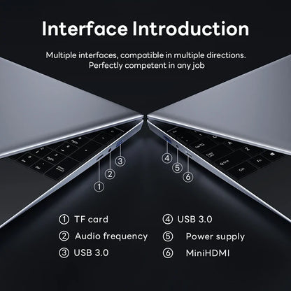 15.6" HD Windows 11 Pro IPS Laptop Computer Intel Celeron N4000 Notebook PC Fingerprint Unlock 16GB DDR4 1TB SSD Gaming Laptop