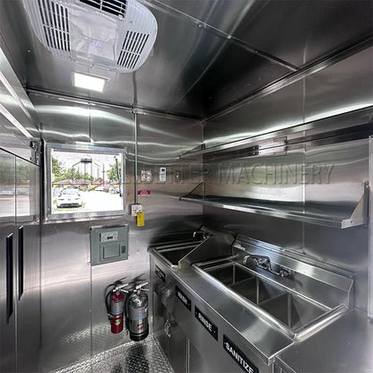 Allbetter 23ft Food Trailer Mobile Kitchen Hot Dog Stand Food Cart Pizza Mobile Food Truck Trailer USA Standard à vendre