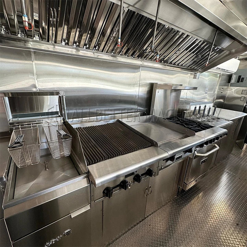 Allbetter 23ft Food Trailer Mobile Kitchen Hot Dog Stand Food Cart Pizza Mobile Food Truck Trailer USA Standard à vendre