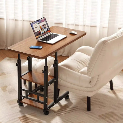 Table de chevet mobile à roulettes multifonctionnelle, Table élévatrice mobile pour chambre à coucher, maison, dortoir d'étudiants, Table d'appoint de bureau