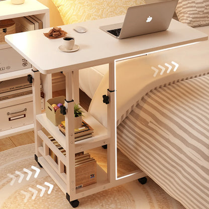 Table de chevet mobile à roulettes multifonctionnelle, Table élévatrice mobile pour chambre à coucher, maison, dortoir d'étudiants, Table d'appoint de bureau