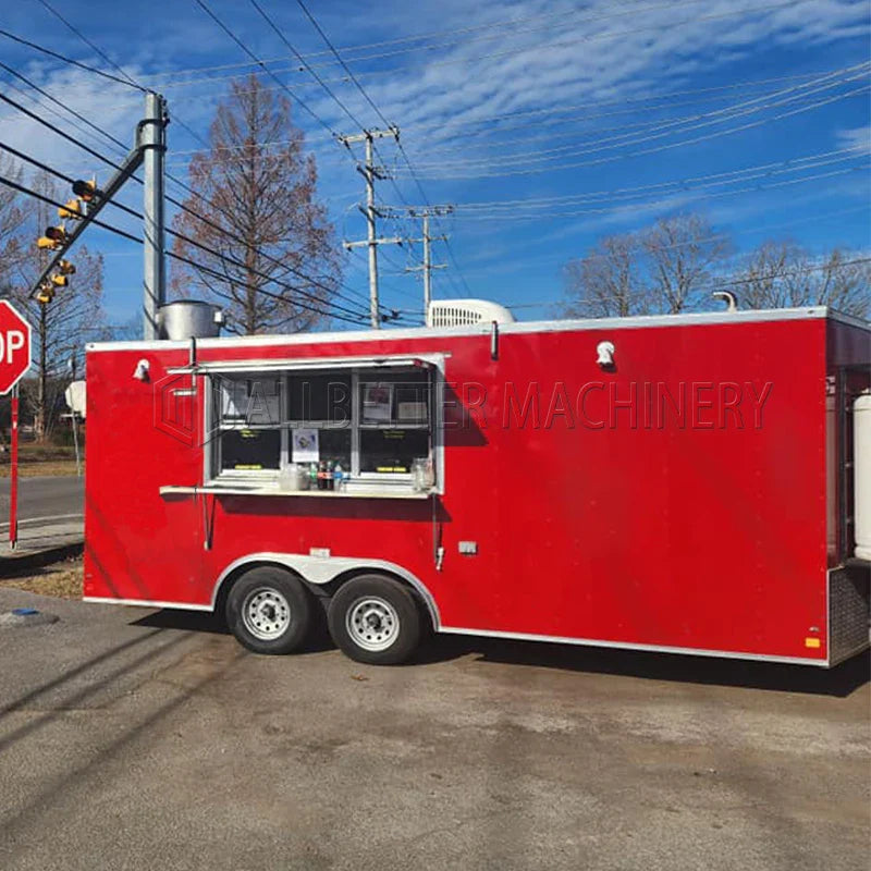 Remorque de restauration rapide mobile, cuisine américaine standard Allbetter, camion de nourriture pour glaces, pizzas, tacos, remorque de concession alimentaire à vendre.