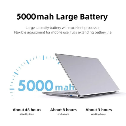 FUCHU Portable Office Laptop 14.1" 12GB RAM Intel ATOM X7 A3950 Windows 11 Notebook Learn Recreation Entertainment Laptops