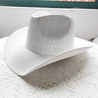 Cowboy hat summer straw hat unisex cowboy hat jazz cowboy straw hat wide brim hat spray paint custom hat party cowboy hat