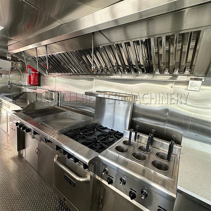 Allbetter 23ft Food Trailer Mobile Kitchen Hot Dog Stand Food Cart Pizza Mobile Food Truck Trailer USA Standard à vendre