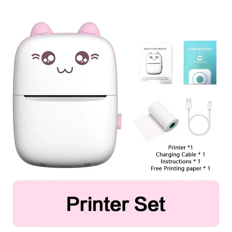 Portable Mini Thermal Printer Photo Printer Business/Home No Ink Required To Print Small Ticket/Labels/Picture Imprimante 203PDI