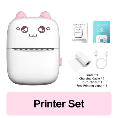 Portable Mini Thermal Printer Photo Printer Business/Home No Ink Required To Print Small Ticket/Labels/Picture Imprimante 203PDI