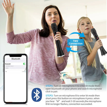 Lewinner L-1098 karaoke Microphone 30W Professional Wireless Bluetooth Mic Handheld Portable Speaker support mobile phone live