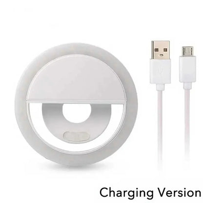 Lampe LED portable avec chargeur USB pour objectif de téléphone, anneau lumineux pour Selfie, diffusion en direct, vidéo, lumière d'appoint pour tous les smartphones