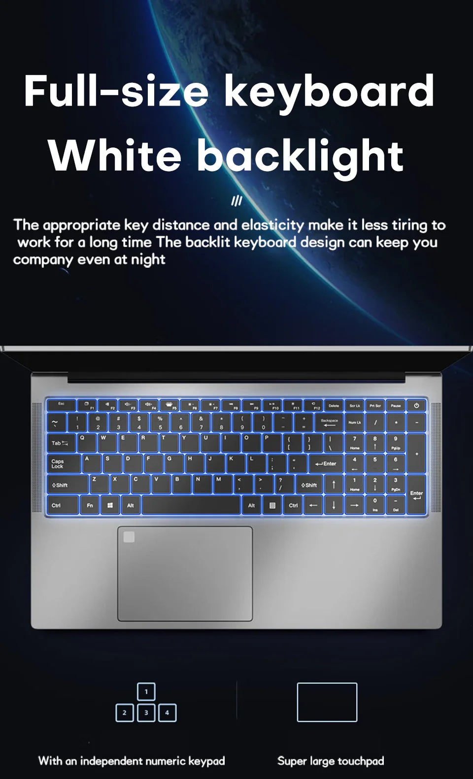17.3" Gaming Laptop Computer PC Windows 11 Pro Intel Celeron N5095 Laptops Discrete Graphics 16GB DDR4 1TB SSD Notebook PC Gamer