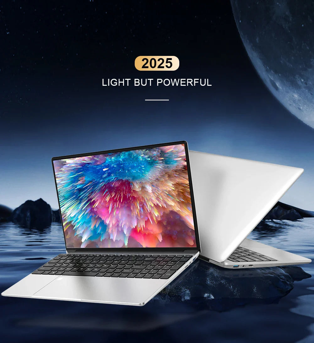 15.6" HD Windows 11 Pro IPS Laptop Computer Intel Celeron N4000 Notebook PC Fingerprint Unlock 16GB DDR4 1TB SSD Gaming Laptop