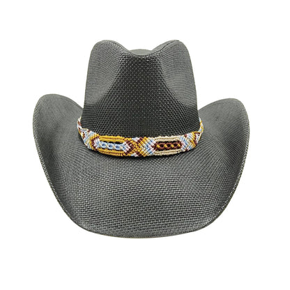 Cowboy hat summer straw hat unisex cowboy hat jazz cowboy straw hat wide brim hat spray paint custom hat party cowboy hat
