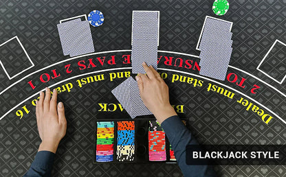 Roulette et Blackjack double face, table en feutre, disposition des virus et du gril, 120x58 cm
