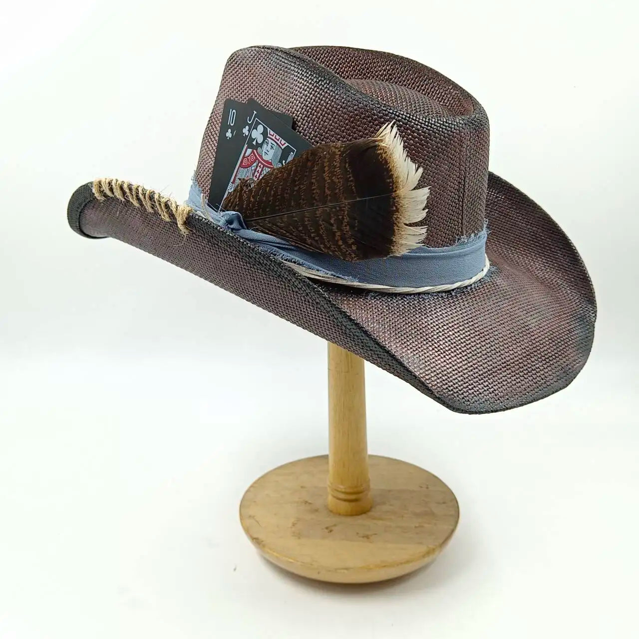 Cowboy hat summer straw hat unisex cowboy hat jazz cowboy straw hat wide brim hat spray paint custom hat party cowboy hat