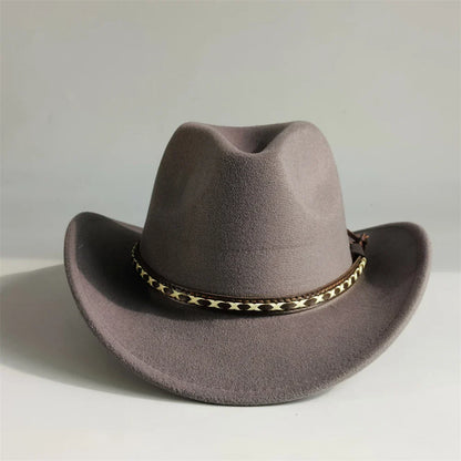 Chapeaux de Cowboy occidentaux rétro pour hommes et femmes, chapeaux de jazz, ceinture, chapeaux de cow-girl solides, chapeau de cowboy einsв©chter шля sche sombrer